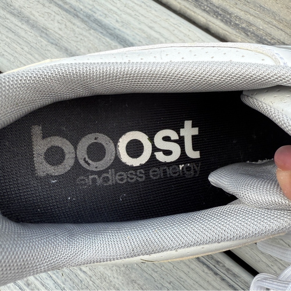 Adidas Adipower Boost Mens 10.5 White and Grey Golf Cleats - Picture 10 of 16